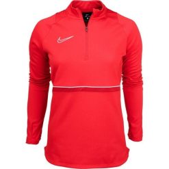 Bluza sportowa damska Nike Dri-Fit Academy. Czerwone bluzy damskie Nike, bez wzorów, sportowe, bez ramiączek, bez kaptura. Za 142.84 zł.