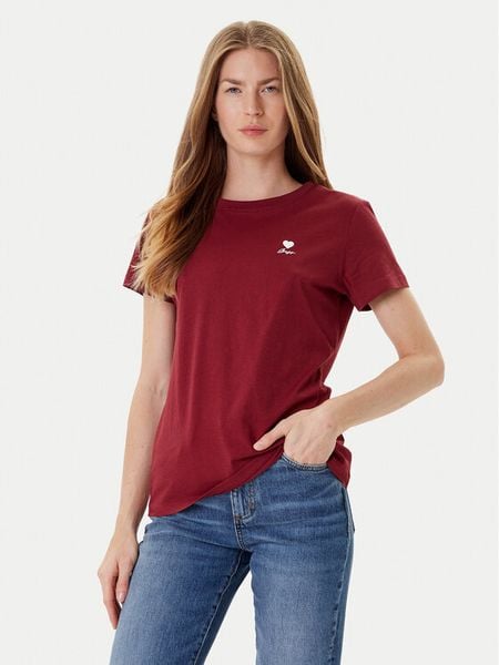 BOSS T-Shirt C_Esogo_3 50545288 Bordowy Regular Fit. Czerwone t-shirty damskie Boss, xl, bez wzorów, z bawełny, bez kołnierzyka, bez ramiączek. Za 129.99 zł.