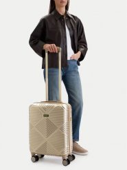 Nine West Walizka kabinowa CEO-NW-S-002-09 GOLD Złoty. Żółte walizki damskie Nine West, bez wzorów, z tworzywa sztucznego. Za 299.99 zł.