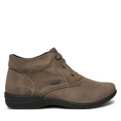 Botki Josef Seibel. Brązowe botki damskie Josef Seibel, bez wzorów, bez obcasa, na płaskiej podeszwie, bez zapięcia. Za 379.99 zł.