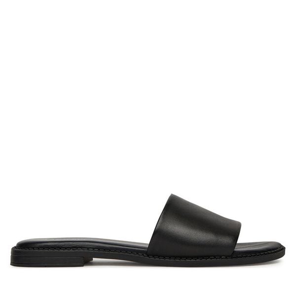 Klapki Lasocki. Czarne klapki damskie Lasocki, bez wzorów, bez obcasa, bez zapięcia. Za 119.99 zł.