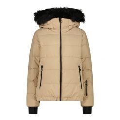 Kurtka narciarska damska CMP. Brązowe kurtki sportowe damskie CMP, na zimę, bez wzorów, bez ramiączek, bez kaptura, narciarskie. Za 619.99 zł.