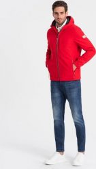 Kurtka męska Ombre Męska kurtka z polarowym środkiem SOFTSHELL- czerwony V6 OM-JANP-0137 L. Czerwone kurtki męskie Ombre, l, bez wzorów, z polaru, bez kaptura. Za 129.99 zł.