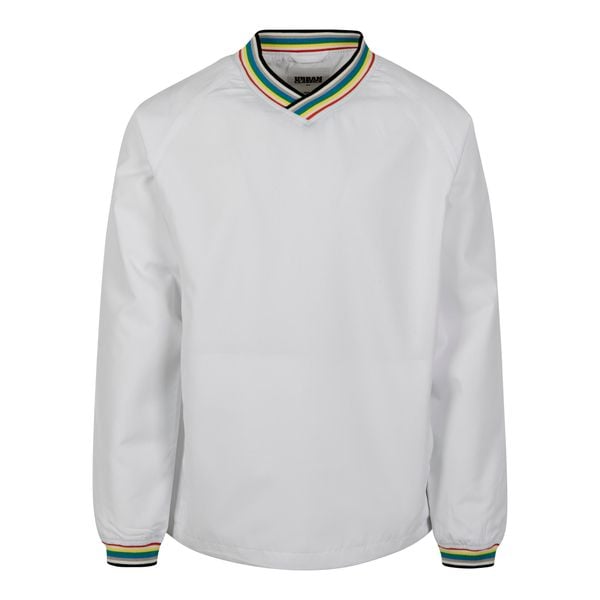 Parka Urban Classic warm up pull over. Białe parki męskie Urban Classics, na zimę, m, bez wzorów, sportowe, bez kołnierzyka, bez kaptura. Za 214.00 zł.