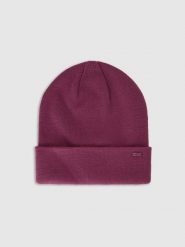4F Czapka beanie uniseks - czerwona Uniwersalny. Czerwone czapki męskie 4F, na zimę, bez wzorów, z materiału. Za 39.99 zł.