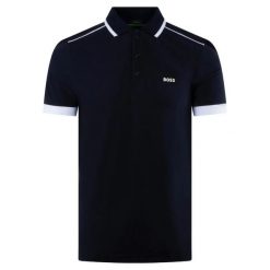 Koszulka Polo męska BOSS Paddy 1 BLU regular fit granatowa (50512995-402). Niebieskie koszulki sportowe męskie Boss, m, bez wzorów, bez ramiączek. Za 329.00 zł.