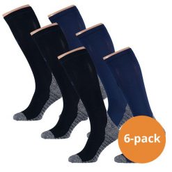 Skarpety kompresyjne do biegania Xtreme, 6 par, Multi Niebieski. Niebieskie skarpetki damskie XTREME SOCKSWEAR, bez wzorów. Za 225.99 zł.
