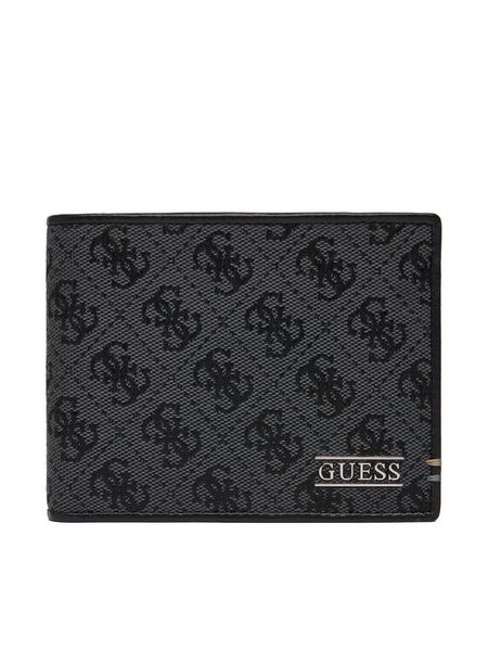 Guess Portfel SMBOLJ LEA20 Czarny. Czarne portfele męskie Guess, z aplikacjami, z materiału. Za 329.99 zł.
