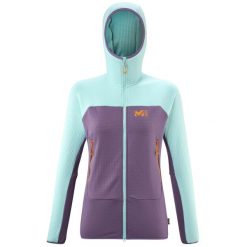 Bluza turystyczna damska Millet Fusion Grid Hoodie W. Fioletowe bluzy damskie Millet, l, bez wzorów, bez ramiączek, bez kaptura. Za 729.00 zł.