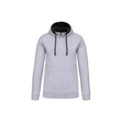 Kontrastowa bluza z kapturem Kariban. Czarne bluzy męskie KARIBAN, m, bez wzorów, bez ramiączek, z kapturem. Za 177.50 zł.