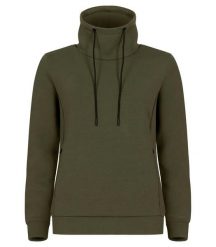Clique Hobart Women bluza z wysokim kołnierzem, Fog green. Zielone bluzy damskie CLIQUE, xl, bez wzorów, z elastanu, bez ramiączek, bez kaptura. Za 188.92 zł.