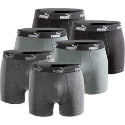 Puma bokserki męskie 6-pack – zielony/szary/czarny, XL. Czarne bokserki męskie Puma, bez wzorów, z bawełny. Za 190.00 zł.