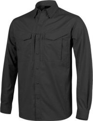Helikon-Tex Helikon - Koszula Defender Mk2 LS Black. Czarne koszule męskie HELIKON-TEX, m, bez wzorów, bez kołnierzyka, bez ramiączek. Za 176.55 zł.