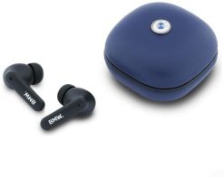 Bezprzewodowe słuchawki dokanałowe Bluetooth TWS BMW Leather Metal Logo ENC granatowy. Niebieskie słuchawki bezprzewodowe BMW. Za 142.38 zł.
