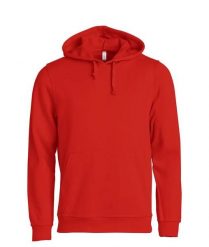 Clique Basic Hoody – Bluza z kapturem unisex, materiał anty-pill – red. Czerwone bluzy damskie CLIQUE, xl, bez wzorów, z bawełny, bez ramiączek, z kapturem. Za 166.63 zł.