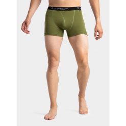 Bokserki termoaktywne męskie Sensor Merino DF Boxers. Zielone bokserki męskie Sensor, bez wzorów. Za 140.99 zł.