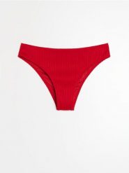 Strukturalny dół od bikini - czerwony. Czerwone stroje kąpielowe damskie Sinsay, l, bez wzorów. Za 25.99 zł.