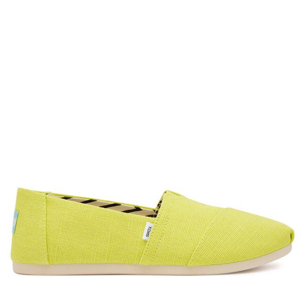 Półbuty Toms. Zielone półbuty damskie Toms, bez wzorów, bez obcasa, na płaskiej podeszwie, bez zapięcia. Za 159.99 zł.