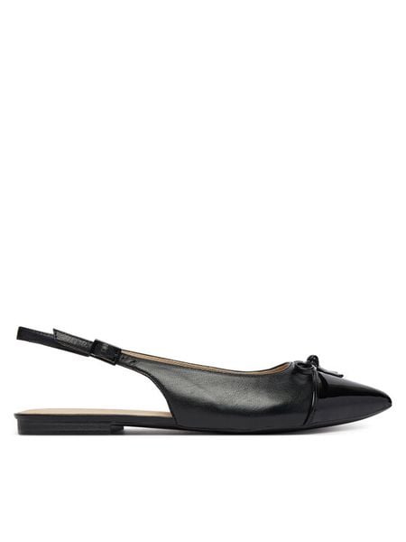 Caprice Baleriny 9-29401-46 Czarny. Czarne balerinki damskie Caprice, bez wzorów, ze skóry, bez obcasa, bez zapięcia. Za 210.99 zł.