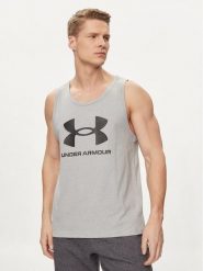 Under Armour Tank top Ua Sportstyle Logo Tank 1382883-035 Szary Loose Fit. Szare koszulki sportowe męskie Under Armour, m, bez wzorów, z bawełny, bez ramiączek, na fitness i siłownię. Za 99.99 zł.