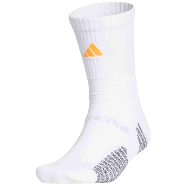 Skarpetki adidas AE. Białe skarpetki damskie Adidas, bez wzorów, z materiału. Za 93.50 zł.