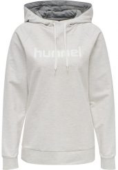 Damska bluza z kapturem Hummel Hmlgo Logo. Szare bluzy damskie Hummel, xs, bez wzorów, z bawełny, eleganckie, bez ramiączek, z kapturem. Za 182.05 zł.