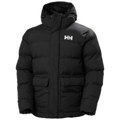 Kurtka puchowa Helly Hansen Nordic. Czarne kurtki męskie Helly Hansen, m, bez wzorów, z puchu, bez kaptura. W wyprzedaży za 1,154.30 zł.