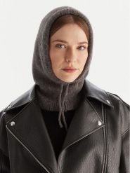 Calvin Klein Kominiarka Emblem Brushed LV04D8068G Szary. Szare rękawiczki damskie Calvin Klein, bez wzorów, z materiału. Za 349.99 zł.