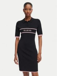 Guess Sukienka codzienna G6YK40 Z1082 Czarny Slim Fit. Czarne sukienki damskie Guess, na co dzień, m, z aplikacjami, z wiskozy, bez kołnierzyka, bez ramiączek, proste. Za 394.99 zł.