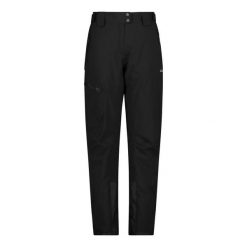 Spodnie damskie narciarskie CMP 34W3946. Czarne spodnie materiałowe damskie CMP, na zimę, bez wzorów, sportowe. Za 419.99 zł.