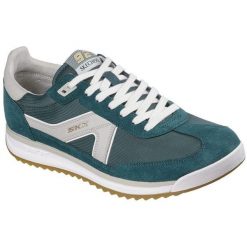 Buty sportowe męskie Skechers Skx 92 Spective. Zielone buty sportowe męskie Skechers, bez wzorów, bez zapięcia, na fitness i siłownię. Za 490.00 zł.