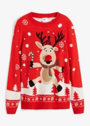 Cienki sweter z okrągłym dekoltem. Czarne swetry nierozpinane damskie bonprix, bez wzorów, z dzianiny, wizytowe, bez kołnierzyka, bez ramiączek. Za 109.99 zł.