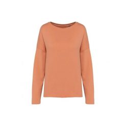 Bluza damska Kariban Loose. Brązowe bluzy damskie KARIBAN, l, bez wzorów, z bawełny, bez ramiączek, bez kaptura. Za 147.00 zł.
