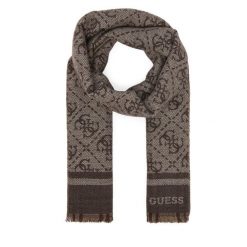 Szalik Guess. Brązowe szaliki damskie Guess, z aplikacjami. Za 234.99 zł.