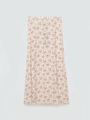 Spódnica damska midi w kwiatowy wzór perłowa Shimenita 103. Białe spódnice damskie BIG STAR, na spotkanie biznesowe, na lato, l, bez wzorów, z tkaniny, retro, midi, dopasowane. Za 179.99 zł.