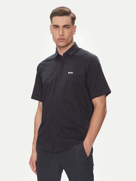 BOSS Koszula Excurse 50540196 Granatowy Regular Fit. Niebieskie koszule męskie Boss, m, bez wzorów, z bawełny, bez kołnierzyka, bez ramiączek. Za 291.99 zł.