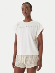 Emporio Armani T-Shirt EW000616 AF20243 U1131 Biały Regular Fit. Białe t-shirty damskie Emporio Armani, l, bez wzorów, z wiskozy, bez kołnierzyka, bez ramiączek. Za 369.99 zł.
