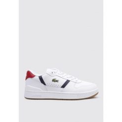 Tenisówki Lacoste Model T-clip Set Kolor Biały. Białe trampki męskie Lacoste, bez wzorów, ze skóry, bez zapięcia. Za 459.00 zł.