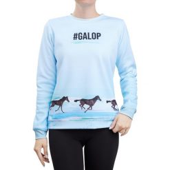 Bluza jeździecka damska GALOP WEAR #Galop. Niebieskie bluzy damskie GALOP WEAR, s, bez wzorów, z materiału, klasyczne, bez ramiączek, bez kaptura. Za 279.00 zł.