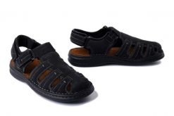 JOSEF SEIBEL 10992 TE21 100 Max 92 schwarz, sandały męskie. Czarne sandały męskie Josef Seibel, na lato, w ażurowe wzory, ze skóry, bez zapięcia. Za 209.93 zł.