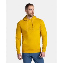 Męska bawełniana bluza z kapturem Kilpi LAGOA-M. Żółte bluzy męskie Kilpi, m, bez wzorów, z bawełny, z kapturem. Za 174.18 zł.