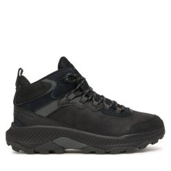 Trekkingi Merrell. Czarne botki męskie Merrell, bez wzorów, sportowe, bez obcasa, bez zapięcia. Za 599.99 zł.