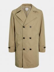 Jack & Jones Trencz Climb 12249369 Beżowy Regular Fit. Brązowe płaszcze męskie Jack & Jones, l, bez wzorów, z syntetyku, bez kołnierzyka, bez kaptura. Za 189.99 zł.