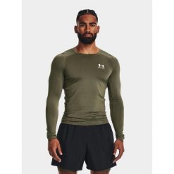 Koszulka termoaktywna męska UNDER ARMOUR 1361524 z długim rękawem. Zielone bluzy męskie Under Armour, m, bez wzorów, sportowe, bez ramiączek, bez kaptura. Za 118.54 zł.