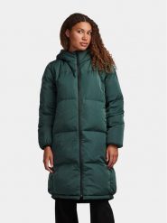 YAS Płaszcz zimowy 26031874 Zielony Regular Fit. Zielone płaszcze damskie YAS, na zimę, xl, bez wzorów, z syntetyku, bez kołnierzyka, bez kaptura. Za 629.99 zł.