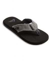 Klapki japonki męskie Quiksilver Monkey. Szare klapki męskie Quiksilver, bez wzorów, z materiału, bez zapięcia. Za 109.99 zł.