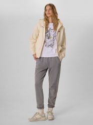 4F Spodnie dresowe joggery damskie - szare XS. Szare spodnie dresowe damskie 4F, bez wzorów, z dresówki, sportowe. Za 149.99 zł.