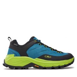 Trekkingi CMP. Niebieskie buty zimowe męskie CMP, bez wzorów, bez obcasa, bez zapięcia. Za 439.99 zł.