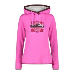 Bluza damska z kapturem CMP. Czerwone bluzy damskie CMP, bez wzorów, bez ramiączek, z kapturem. W wyprzedaży za 280.95 zł.
