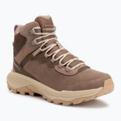 Buty turystyczne damskie Merrell Speed Strike 2 Ltr Thrm Mid Wp. Brązowe obuwie trekkingowe damskie Merrell, bez zapięcia. Za 529.99 zł.